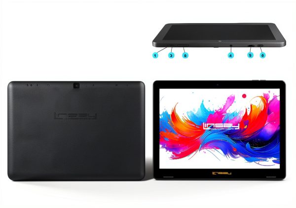 LINSAY 10.1 Octa Core 256GB Android 15 Tablet Black-5