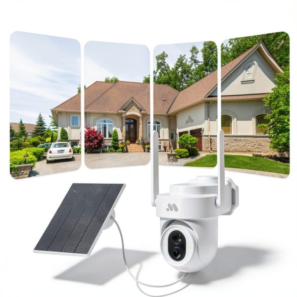 Musthome Solar Outdoor Security Cameras 4K 360 View No Fee-3