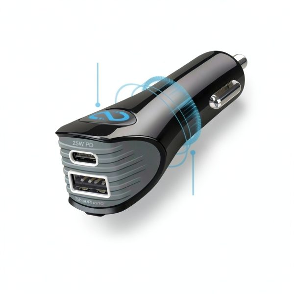 N420 SpeedMax25 Car Charger Dual Port Fast Charging-2